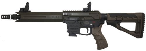 Semi-Auto-Rifle GWMH SPC-SPORTER A4 10" (SWISS PISTOL CARBINE) OD-GREEN Kal.9x19 AR15 Glock Magazin